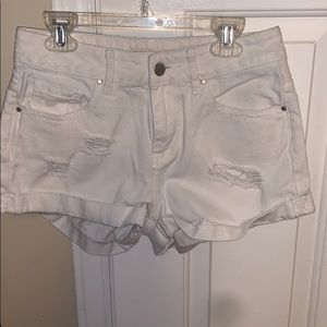 White Denim Shorts
